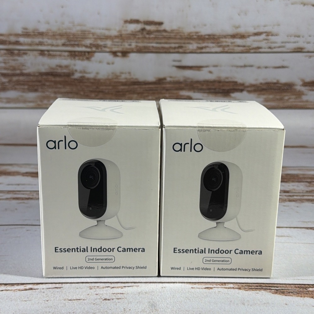 New, Arlo Essential Indoor Camera HD (2nd Gen) Wired Security Camera